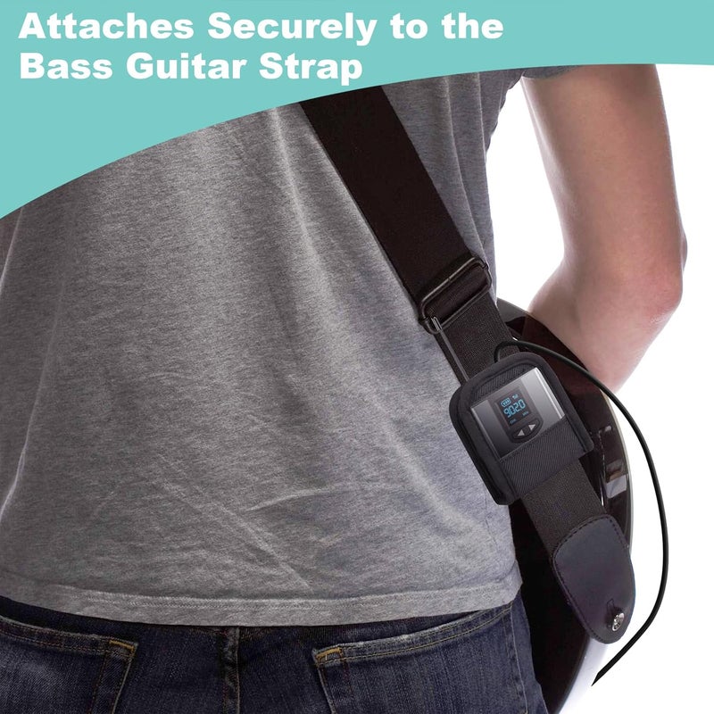 TXesign Bodypack Transmitter Pouch, Carrying Case Bodypack Transmitter Portable Storage Case for Bass Guitar Strap Instrument Strap - Image 4